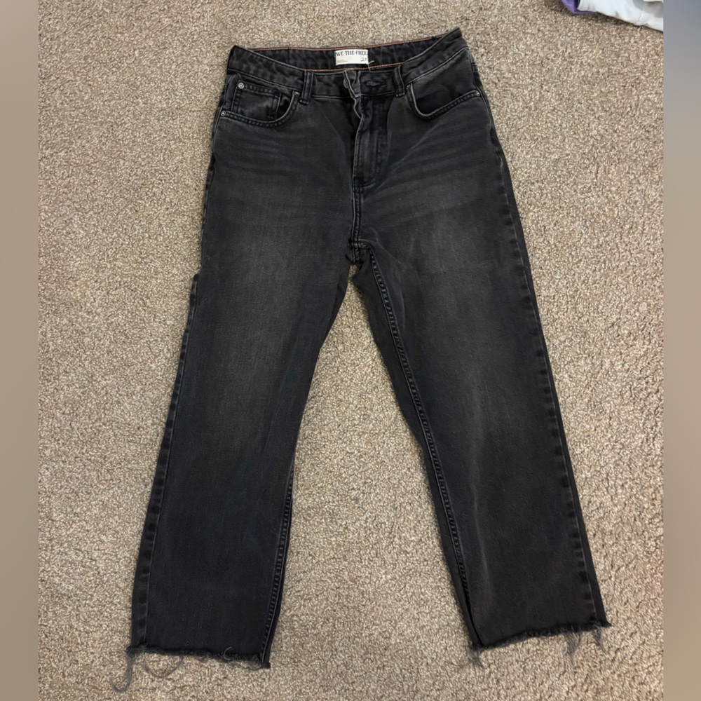Free people crop black jeans